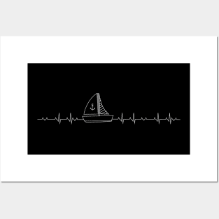 Sailing heartbeat Posters and Art